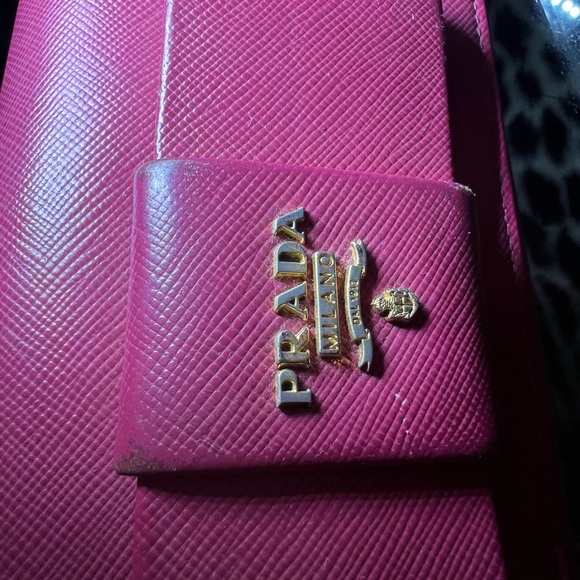 Prada Saffiano Leather Bow Wallet Pink - Picture 16 of 16